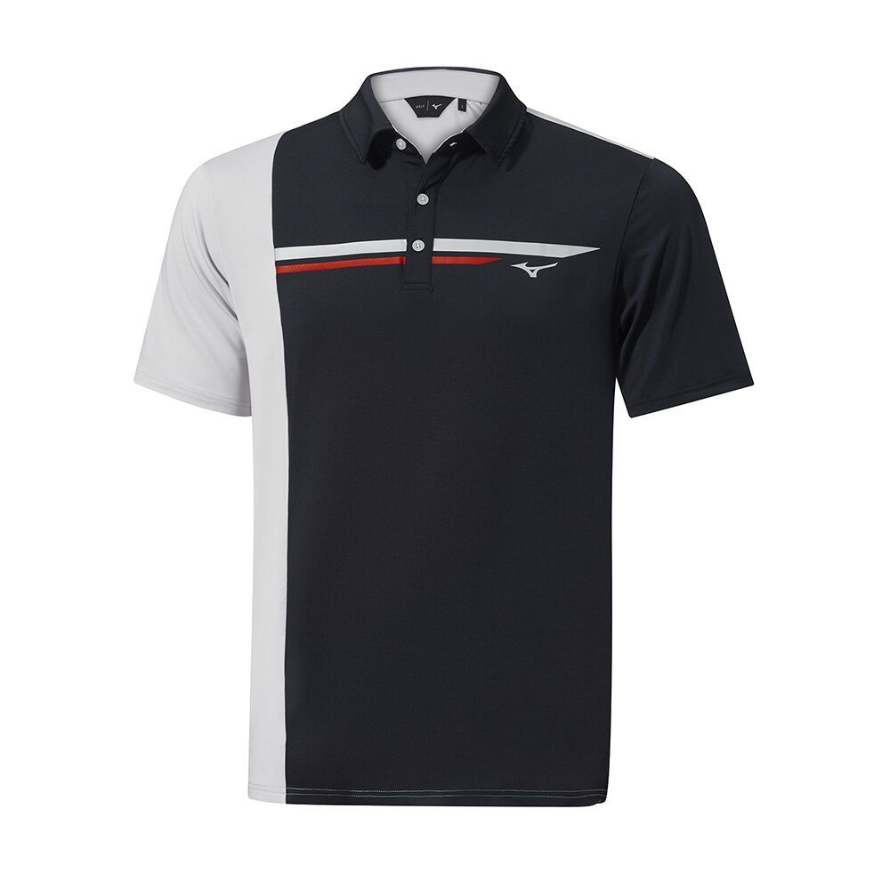 Black Mizuno Qd Elite Panel Polo | ERDAVG163