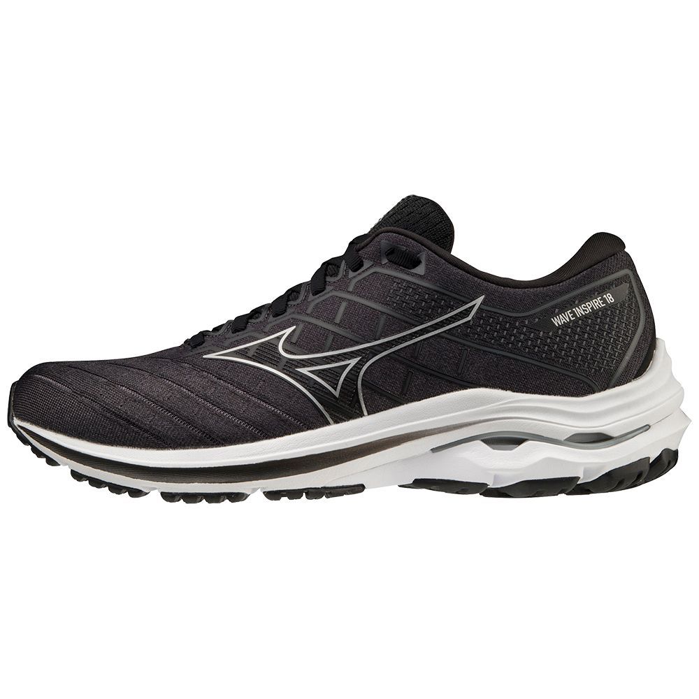Black / Silver Mizuno Wave Inspire 18 | FMTKLR053