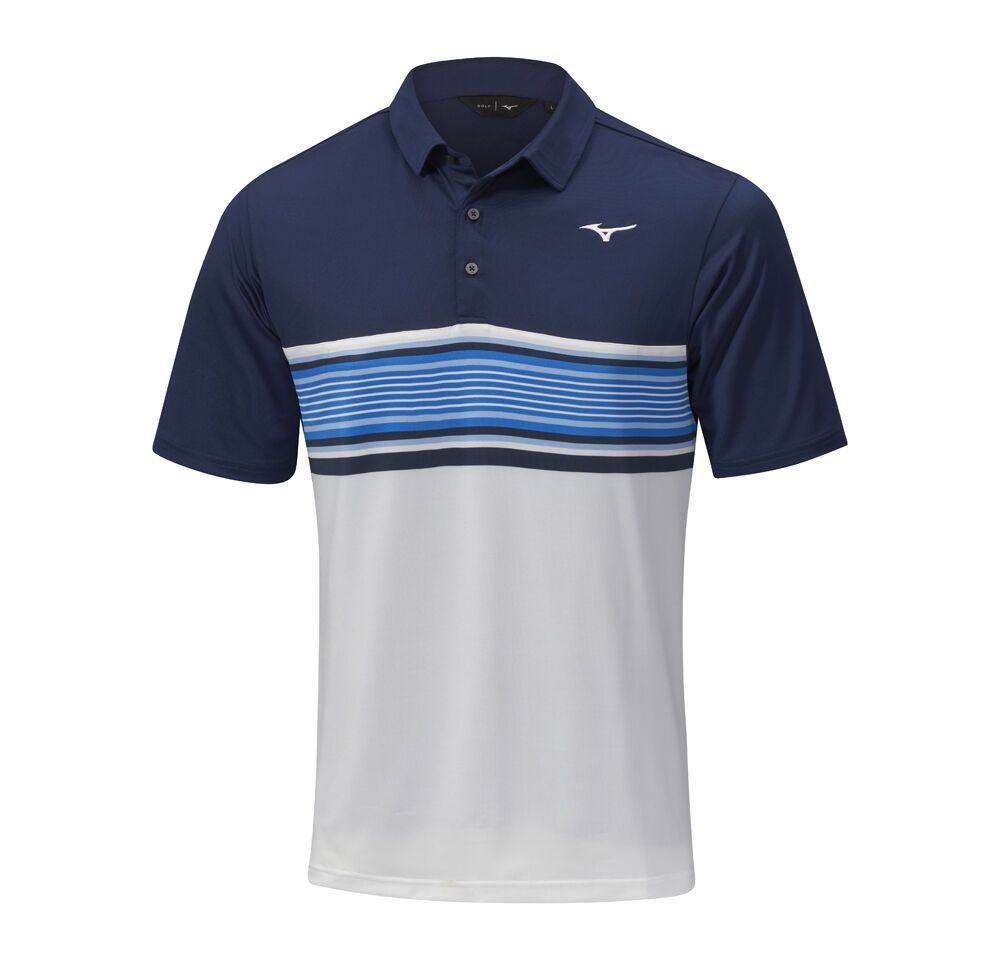 Blue Mizuno Quick Dry Oceanic Polo | XBCRJM856