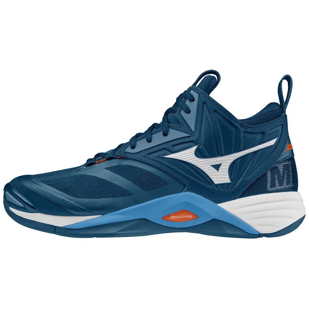 Blue Mizuno Wave Momentum 2 Mid | NULGXP743