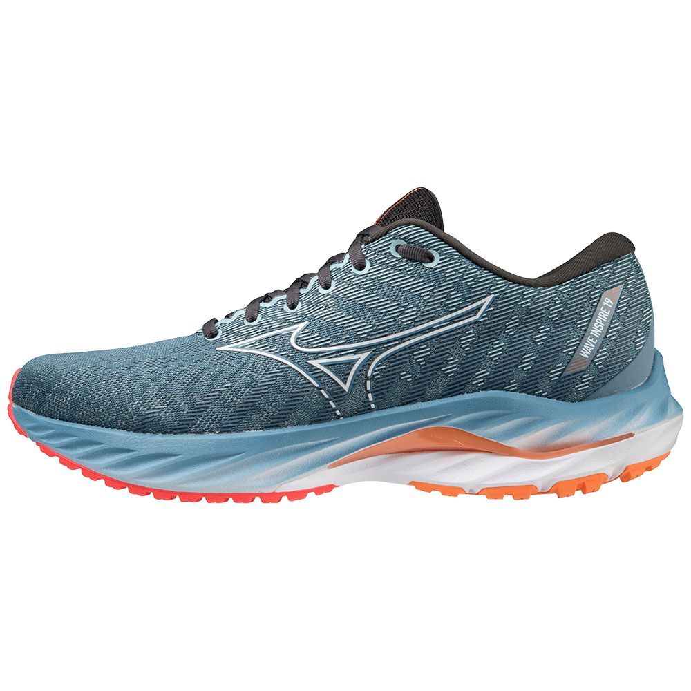 Blue / White / Light Orange Mizuno Wave Inspire 19 | MJGHFD647