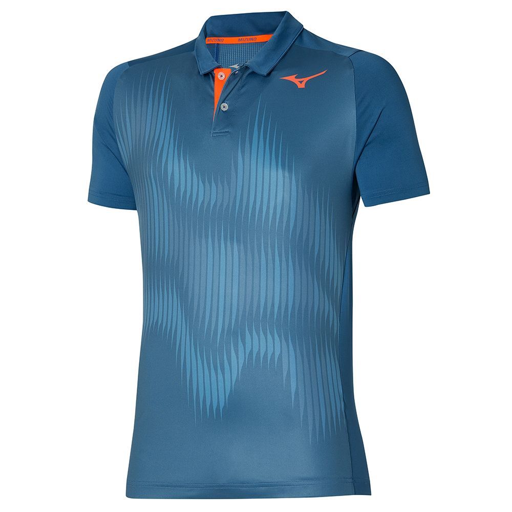 Grey / Blue Mizuno Shadow Polo | TFILRC260