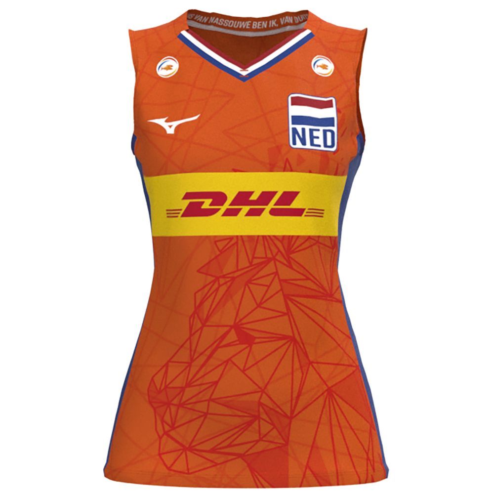 Orange Mizuno Nevobo Volleyball Match Orange Shirt | FWDKAX968
