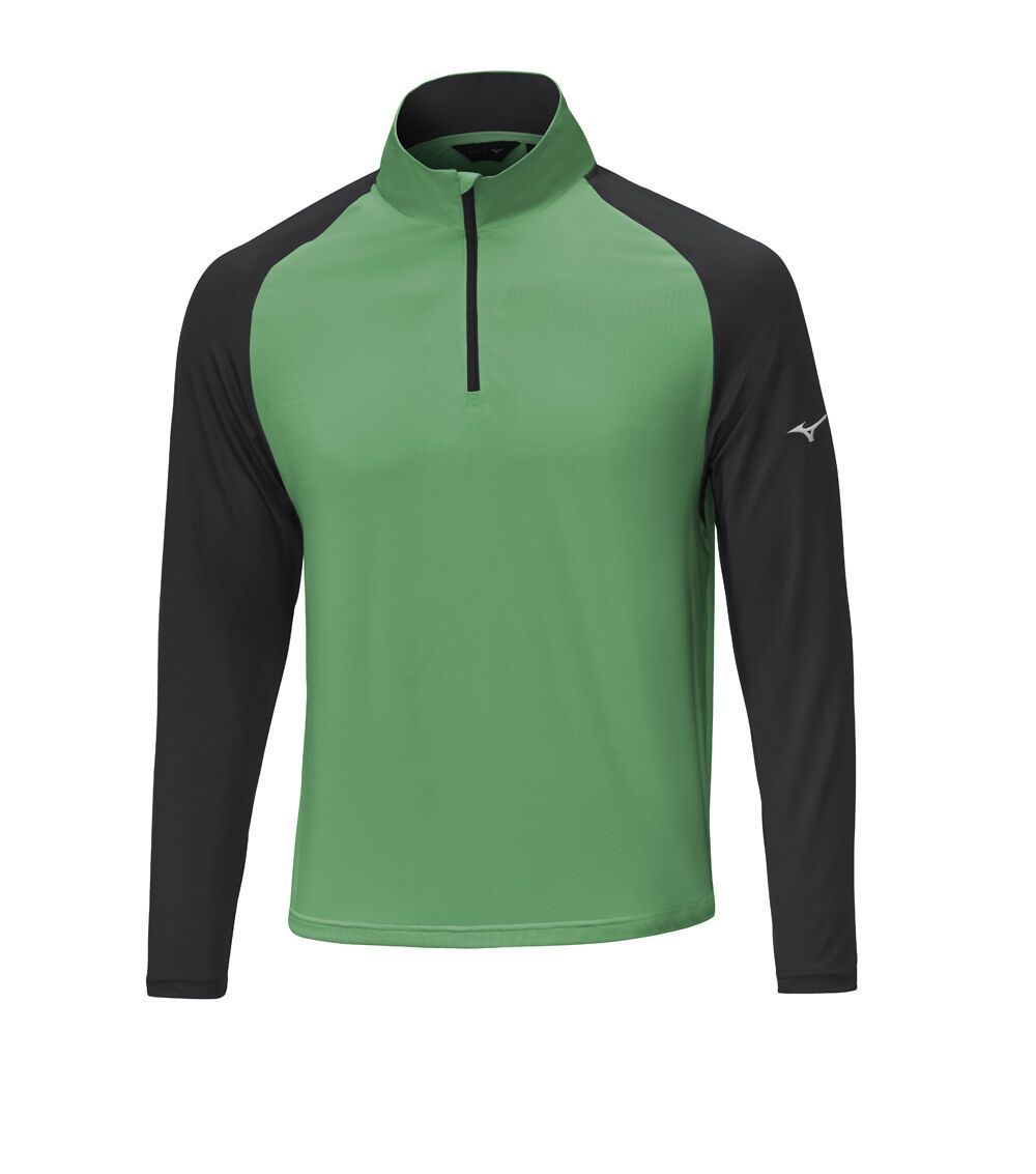 Turquoise / Green Mizuno Quick Dry Breeze 1/4 Zip | VMUKYF036