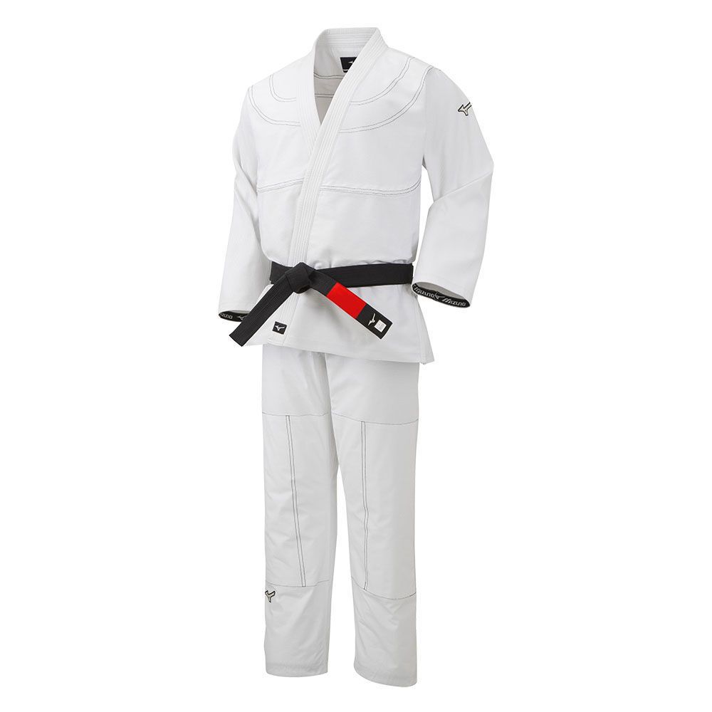White Mizuno Brazilian Jiu Jitsu Gi | NIJRFO019