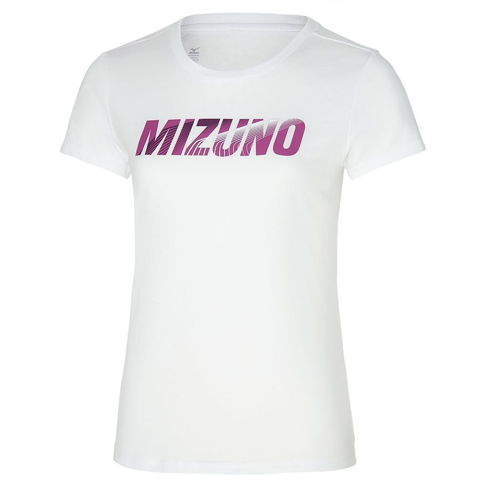 White Mizuno Graphic Tee | FHPUOL981