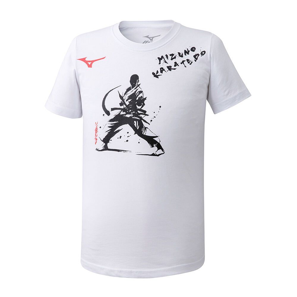White Mizuno Karatedo Tee | EHRGDP957