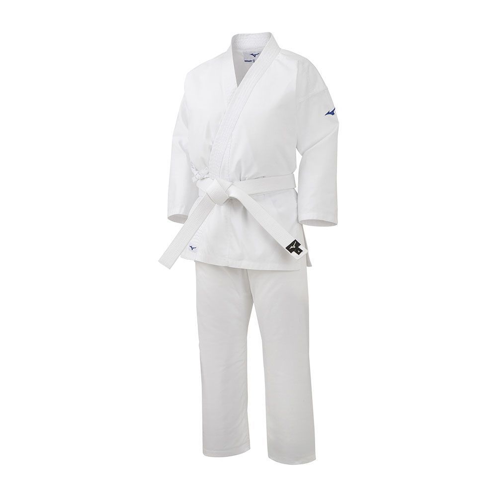 White Mizuno Kiai Karategi With Belt | ZPQUSD397