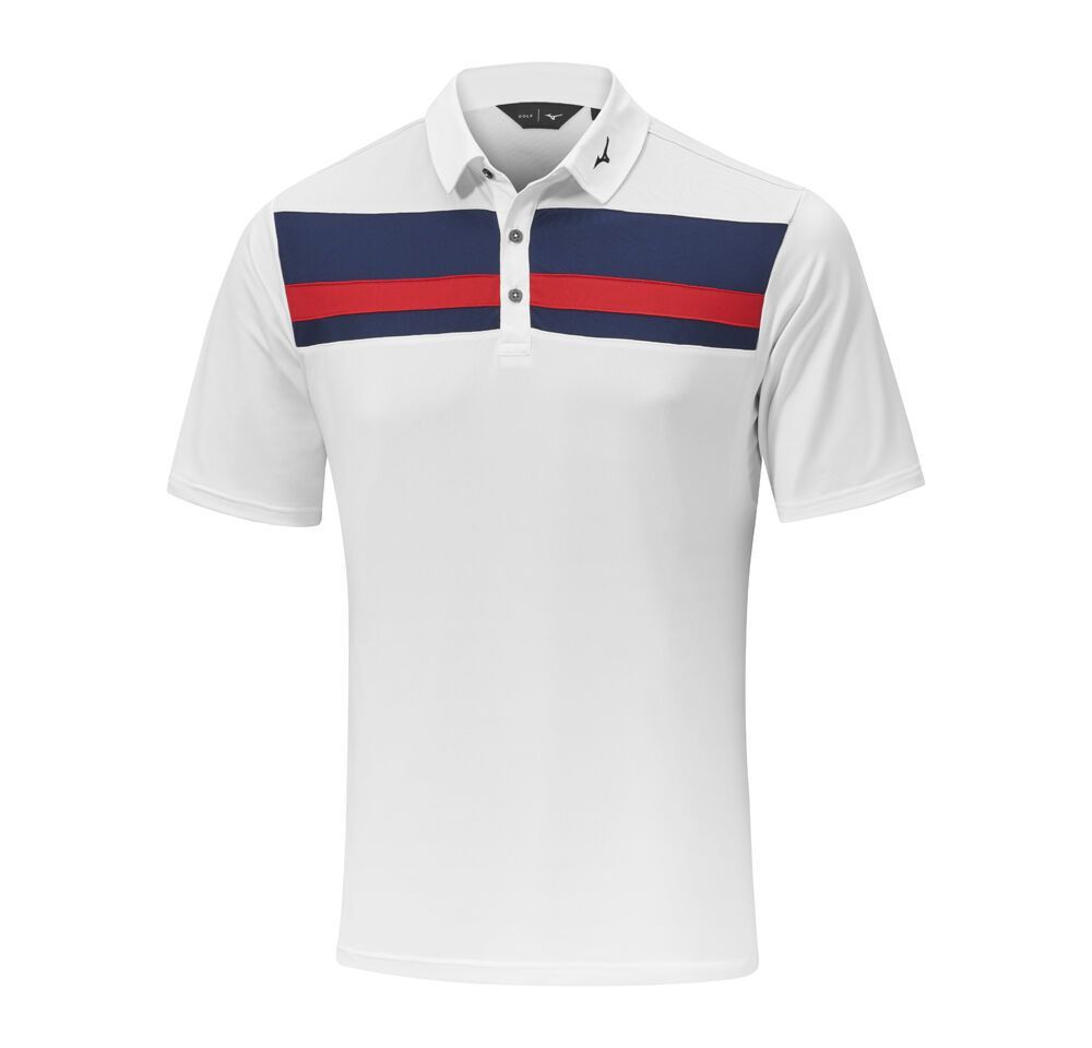 White Mizuno Quick Dry Citizen Polo | GOSKRE983