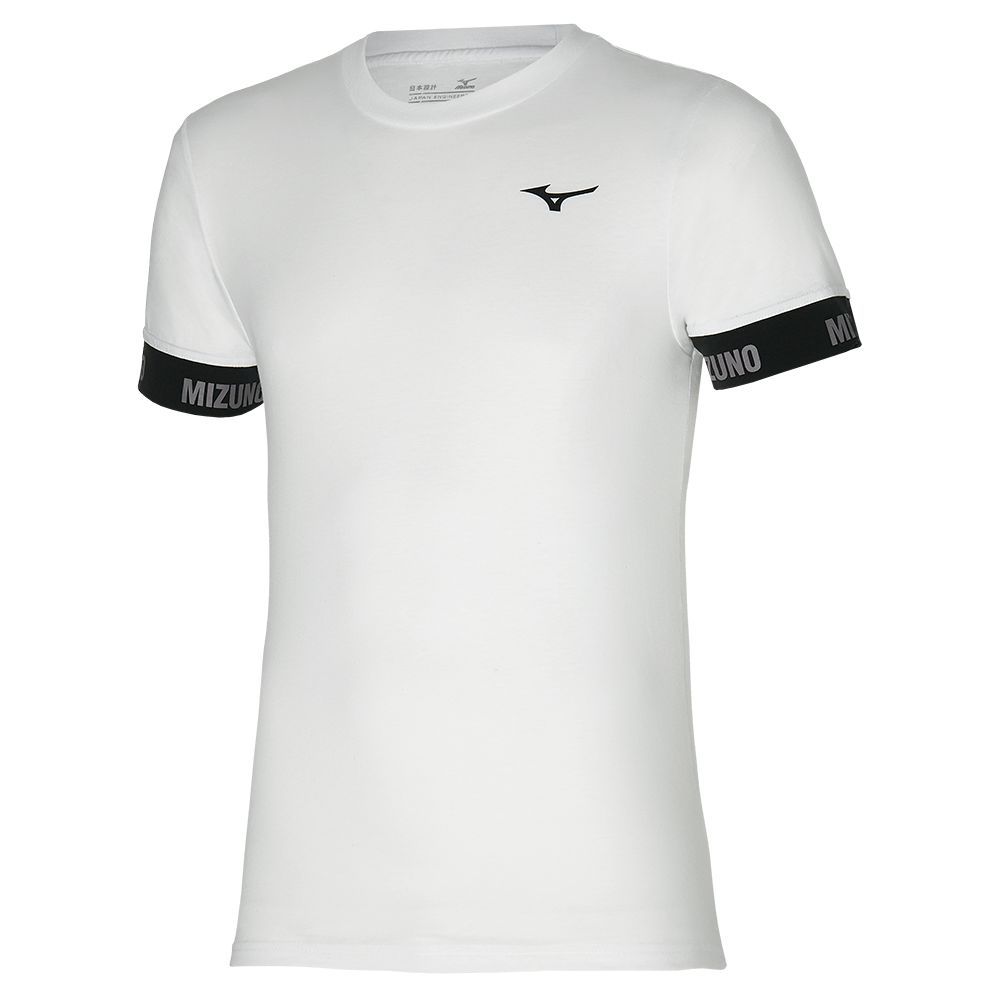 White Mizuno Tee | SJBDEG218