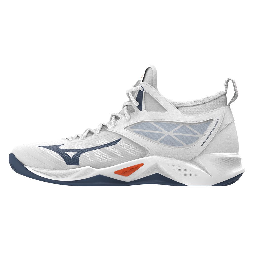 White Mizuno Wave Dimension Mid | BQDYZM843