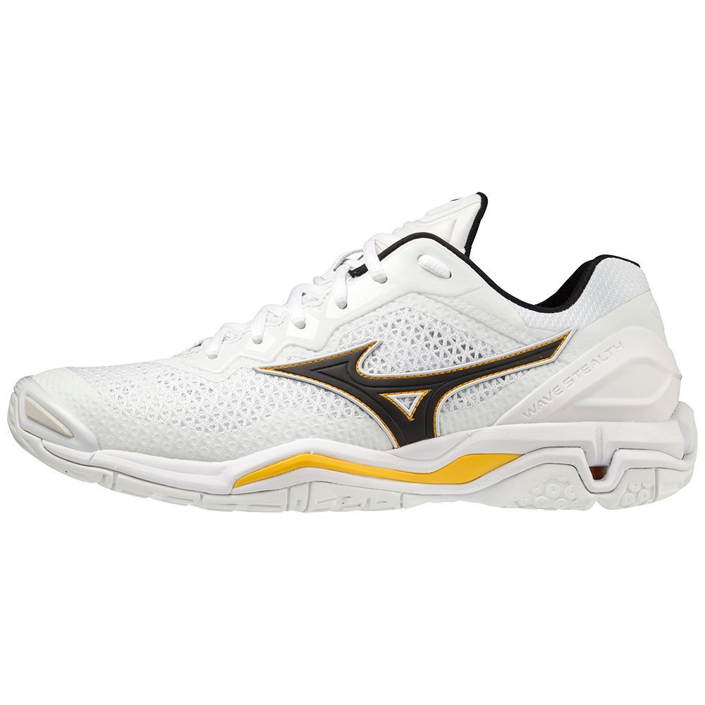 White Mizuno Wave Stealth V | WHAJNR317