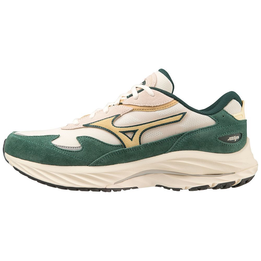 White / Flower / Green Mizuno Wave Rider | MOHNLZ085