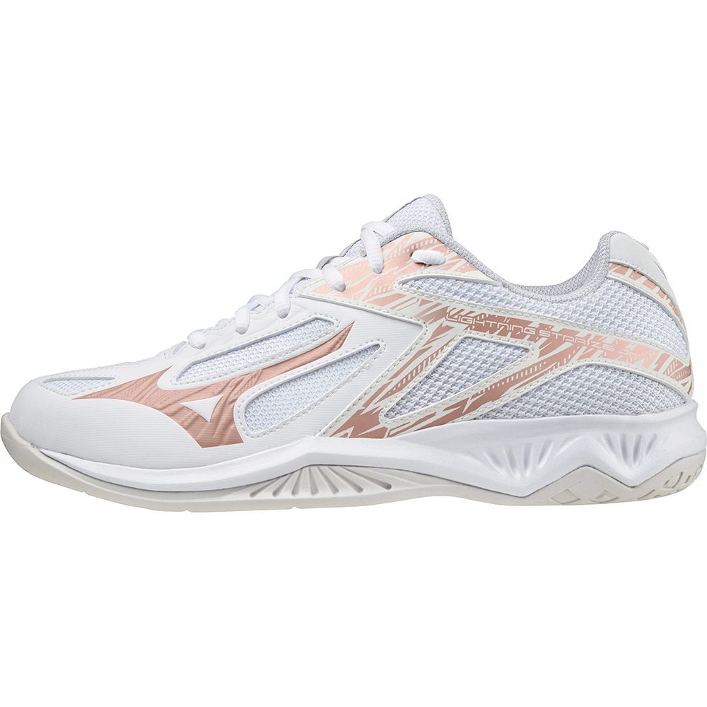 White / Rose Mizuno Lightning Star Z6 Jr | YFSWRX213