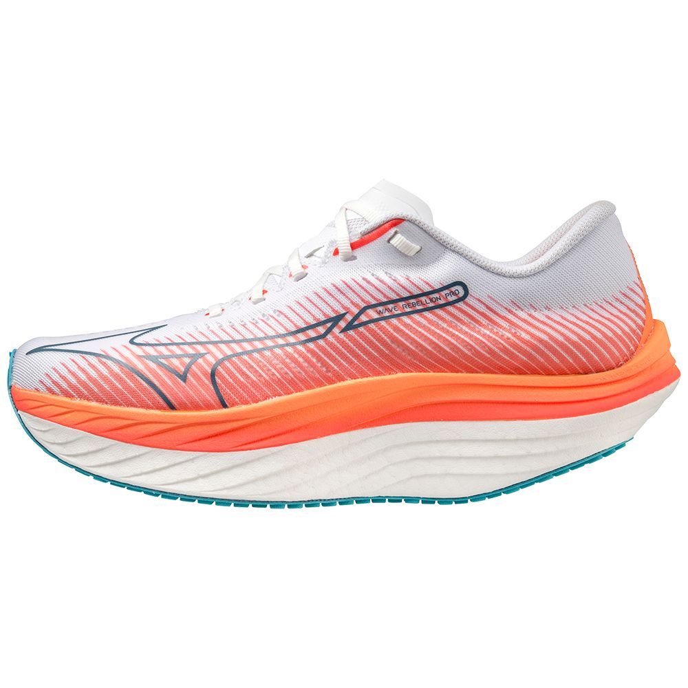 White / Silver Mizuno Wave Rebellion Pro | XDLFHC156
