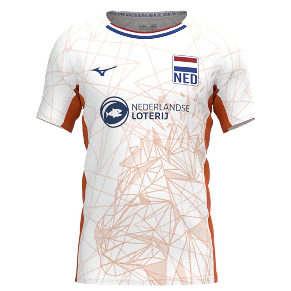White / White Mizuno Nevobo Volleyball Match White Shirt | PAWLOQ419